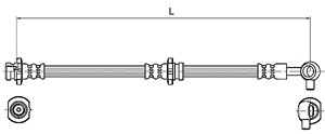 Bremseslange, Foran venstre, NISSAN X-TRAIL, 46210-8H305, 46210-8H30B