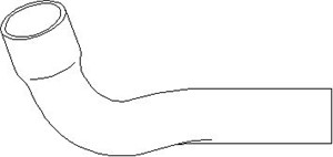 Ladeluftslange, Høyre, MERCEDES-BENZ, 901 528 43 82, A901 528 43 82