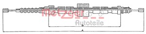 Kabel, parkeringsbremse, Bak, Høyre, Venstre, RENAULT 25, 30, 7700 571 640, 7701 348 781