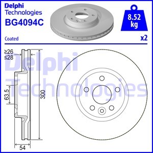 Bremseskive, Framaksel, FORD,LAND ROVER,VOLVO, 1379965, 1384689, 1405510, 1420600, 1420601, 1469085, 1500158, 30736311, 30769056, 312023