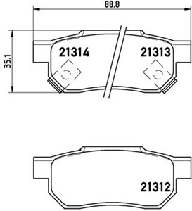Bremseklosser sett, Bakaksel, ACURA,HONDA,MG,ROVER, 06022SP8000, 06430SAAJ50, 1605731, 1A002643Z, 43022S04000, 43022S04010, 43022S04020,