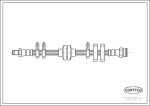 Bremseslange, Foran, Framaksel, Høyre, Venstre, FIAT TEMPRA, TEMPRA S.W., TIPO, LANCIA DEDRA, DEDRA SW, DELTA II, 7609087, 7655156, 8246