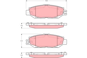 Bremseklosser sett, Bakaksel, LEXUS LS, TOYOTA CENTURY, 04466-40040, 04466-50020, 04466-50030, 04466-50050, 04466-50051, 04466-50060, 04