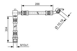 Bremseslange, Bak, Venstre, TOYOTA YARIS, 90947 02C82