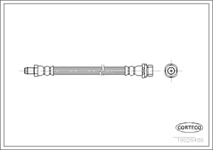 Bremseslange, Bakaksel, Ytre, FORD FOCUS I, FOCUS Sedan I, FOCUS Turnier I, MONDEO Sedan III, 1068975