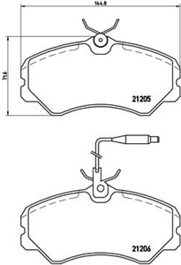 Bremseklosser sett, Framaksel, CITROËN,FIAT,PEUGEOT, 09938205, 425047, 425058, 425105, 4254A5, 71770968, 95623223, 95640895, 95667765, E