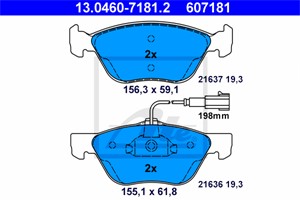 Bremseklosser sett, Framaksel, ALFA ROMEO GT, 77362683
