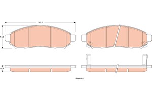 Bremseklosser sett, Framaksel, NISSAN SERENA, D1M60-CY70B
