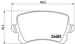 Bremseklosser sett, Bakaksel, AUDI,SEAT,VW, 1K0698451L, 1KD698451, 1KD698451A, 3AA698451, 3AA698451A, 3C0698451E, 3C0698451F, 5N0698451,