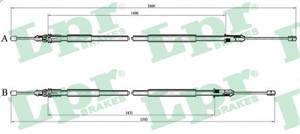 Kabel, parkeringsbremse, Høyre, Venstre, RENAULT ESPACE III, 6025370467