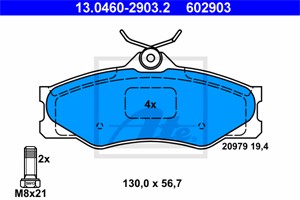 Bremseklosser sett, Framaksel, VW TRANSPORTER Buss III, TRANSPORTER Flak/chassi III, TRANSPORTER Skåp III, 251 698 151 C, 251 698 151 F