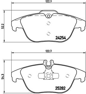 Bremseklosser sett, Bakaksel, MERCEDES-BENZ, 0054204920, 0054205120, 0074206120, 0074206220, A0054204920, A0054205120, A0074206120, A007