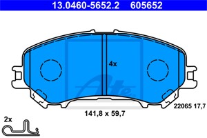 Bremseklosser sett, Framaksel, NISSAN QASHQAI SUV II, D1060-4EA0A