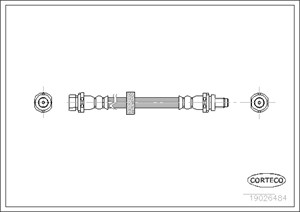 Bremseslange, Bakaksel, FORD MONDEO I, MONDEO II, MONDEO Sedan I, MONDEO Sedan II, 1023692, 97BG2282AA