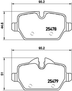Bremseklosser sett, MINI MINI COUNTRYMAN, MINI PACEMAN, 34219804739, 34219808172, 34219808706