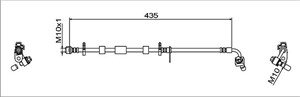 Bremseslange, Framaksel høyre, OPEL,VAUXHALL, 84106460, 84199644, 84289372, 84552910