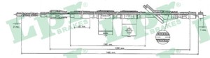 Kabel, parkeringsbremse, Bak, Venstre, HYUNDAI ATOS, 5976002010, 5976002020