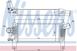 Ladeluftkjøler, NISSAN NP300 NAVARA, NP300 NAVARA Flak/chassi, NP300 PICKUP, PATHFINDER III, 0382LY*, 04E 906 262 AT, 1359961080*, 14461