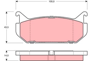 Bremseklosser sett, Bakaksel, FORD USA PROBE II, MAZDA 626 IV, 626 Hatchback IV, MX-6, XEDOS 6, 3868298, 3898005, F42Z 2200A, G5Y52643Z,