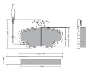 Bremseklosser sett, Framaksel, DACIA,LADA,PEUGEOT,RENAULT, 4106 021 92R, 4250.70, 4253.10, 6001 547 619, 6001 547 911, 6025 071 042, 770