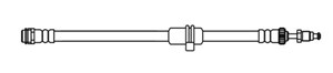Bremseslange, Framaksel høyre, Framaksel venstre, Ved bremsekaliper, MINI MINI, MINI Cabriolet, MINI COUNTRYMAN, 34 30 6 863 167, 34 30
