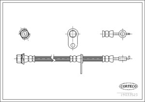 Bremseslange, Framaksel høyre, Høyre, TOYOTA AVENSIS VERSO, 9094702C77