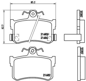 Bremseklosser sett, MG MG TF, MGF, MGR V8, ROVER 800, 800 Coupé, 800 Halvkombi, GBP90302AF, GBP90323, GBP90323AF, SFP10012