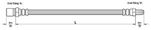 Bremseslange, Framaksel høyre, Framaksel venstre, Nede, CITROËN,FIAT,PEUGEOT, 46786430, 4806.C2, 4806.F2, 51748935