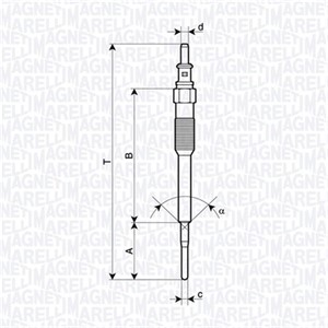 Glødeplugg, SMART FORTWO Cabrio, FORTWO Coupé, A 660 159 04 01, A6601590401