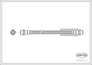 Bremseslange, Framaksel, AUDI 100 C4 Avant, 100 C4 Sedan, A3, A4 B5, A6 C4, A6 C4 Avant, 4A0611707