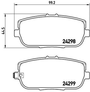 Bremseklosser sett, Bakaksel, ABARTH 124 Spider, FIAT 124 Spider, MAZDA MX-5 III, MX-5 IV, MX-5 RF Targa, 6000615057, 68333396AA, N1Y326