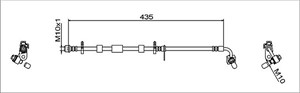 Bremseslange, Framaksel venstre, OPEL,VAUXHALL, 84106459, 84199643, 84289371, 84552909