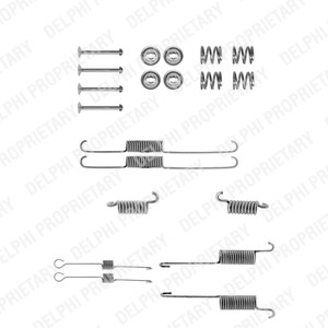 Tilbehørsett, bremsesko, Bakaksel, FORD SIERRA II, SIERRA Halvkombi I, SIERRA Halvkombi II, SIERRA Turnier, SIERRA Turnier II, 5018535