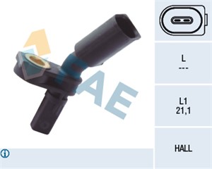 Sensor, hjulturtall, Framaksel høyre, AUDI,SEAT,SKODA,VW, 6Q0 927 804 A, 6Q0 927 804 B, WHT 003 860