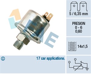 Sensor, oljetrykk, RENAULT 5, 5 Skåp/halvkombi, 18102242267, 28746113, 60 00 000 624, 60 00 005 380, 77 00 542 924, 77 00 644 703, 77 00