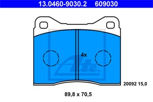 Bremseklosser sett, Framaksel, BMW, 34 11 1 103 207, 34 11 1 103 321, 34 11 1 103 726, 34 11 1 103 744, 34 11 1 111 649, 34 11 1 117 979