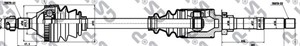 Drivaksel, Framaksel høyre, PEUGEOT 306, 306 Break, 306 Cabriolet, 306 Halvkombi, 7700588499, 7700672973, 7701366355, 8671014619