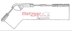 Kabel, parkeringsbremse, Bak, Venstre, OPEL VECTRA A, VECTRA A Halvkombi, 522589, 522599, 90369714, 90375403