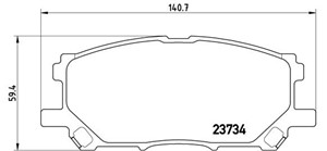 Bremseklosser sett, Framaksel, LEXUS RX, 044650W070, 0446548080, 0446548100, 0446548110, 477460W05000, 477460W07000