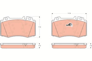 Bremseklosser sett, MERCEDES-BENZ C-KLASS Coupé [CL203], M-KLASS [W163], S-KLASS [W220, W221], S-KLASS Coupé [C215], SL [R129], 003 420