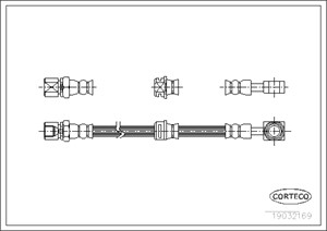 Bremseslange, Framaksel, OPEL VECTRA B, VECTRA B Halvkombi, VECTRA B Kombi, VAUXHALL VECTRA, VECTRA Mk II, 562364, 562373, 90495787, 905