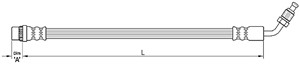 Bremseslange, Foran høyre, Foran venstre, Nede, Øvre, NISSAN,OPEL,RENAULT, 4403645, 46201-00Q0F, 46201-00QAC, 8200 057 460, 8200 673 551