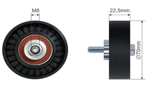 Strammerull, kilerem med ribber, CITROËN,FIAT,IVECO,PEUGEOT, 500316890, 500344132, 5040 84453, 504084453, 504101355, 6453.CE, 6453.FL, 6