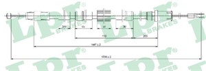 Kabel, parkeringsbremse, Bak, Høyre, Venstre, MERCEDES-BENZ, 9064202985, 9064206985