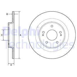 Bremseskive, Bakaksel, CITROËN C4 AIRCROSS, MITSUBISHI ASX, ASX Van, ECLIPSE CROSS, OUTLANDER III, OUTLANDER Van III, PEUGEOT 4008, 1609