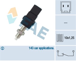 Bremselysbryter, FORD,INFINITI,ISUZU,NISSAN,OPEL,SUBARU, 05127291AA, 1 108 917, 1 121 560, 1240552, 1953659, 1C0 941 531 A 01C, 1C0 941