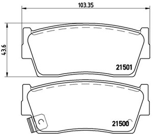 Bremseklosser sett, SUZUKI VITARA, VITARA Cabrio, X-90, 5520060810, 5520060811, 5520060820, 5520060821, 5520060830, 5520060831, 55200608