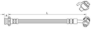 Bremseslange, Høyre bakaksel, Ved bremsekaliper, RENAULT KADJAR, 4631 544 32R, 4631 559 89R