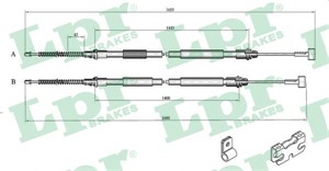 Kabel, parkeringsbremse, Bak, Høyre, Venstre, FORD FIESTA Skåp/stor limousine, KA, PUMA, STREET KA, MAZDA 121 III, 1018642, 1035693, 104