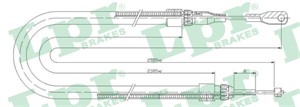 Kabel, parkeringsbremse, Foran, MERCEDES-BENZ C-KLASS [W202], C-KLASS T-Model [S202], 2024200887